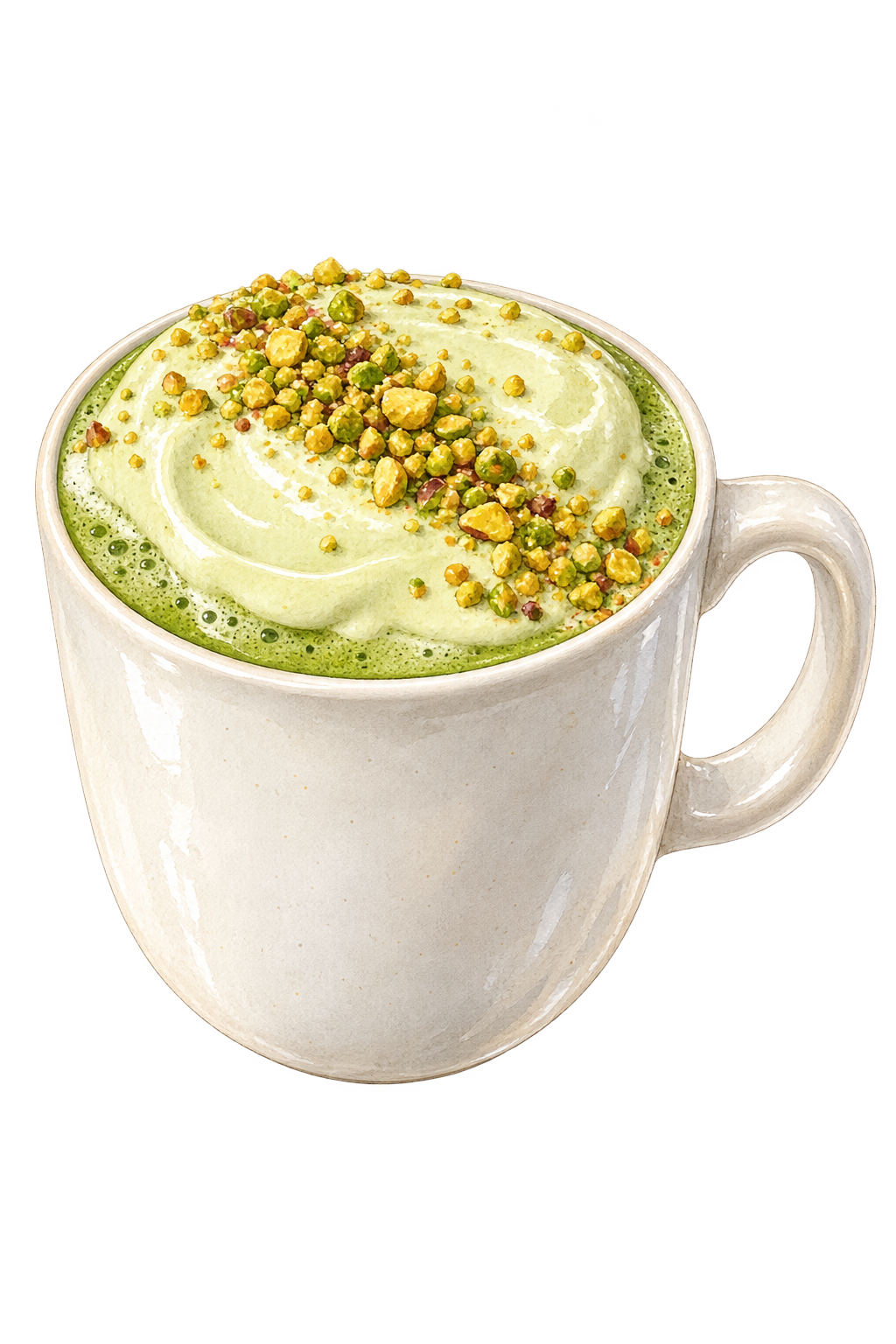 Pistachio Matcha Latte — chaud