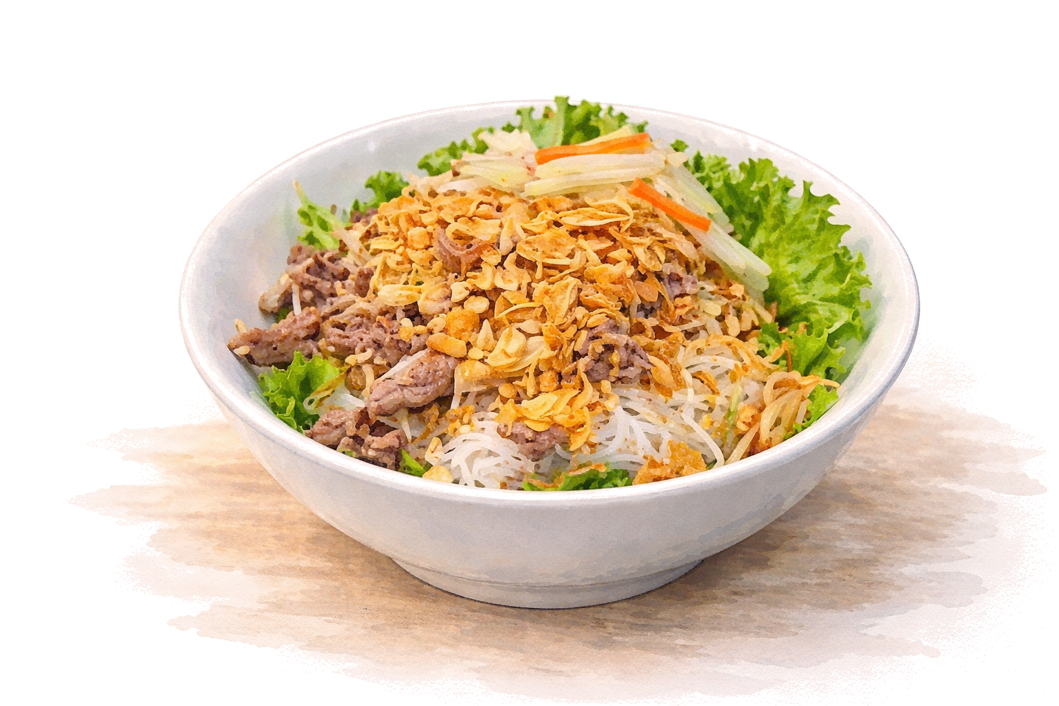 Bún bò Nam Bộ au bœuf sauté